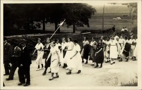 Foto Ak Freiberg in Sachsen, Prozession