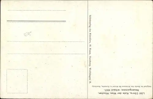 Künstler Ak Hasse, H., Hamburg Bergedorf Neuengamme, Lütt Dönns im Katen der Ww. Hitscher