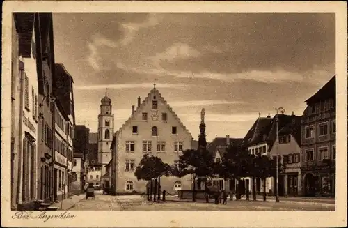 Ak Bad Mergentheim in Tauberfranken, Beim Rathaus