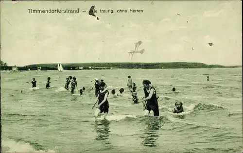 Ak Ostseebad Timmendorfer Strand, Frauen beim Baden