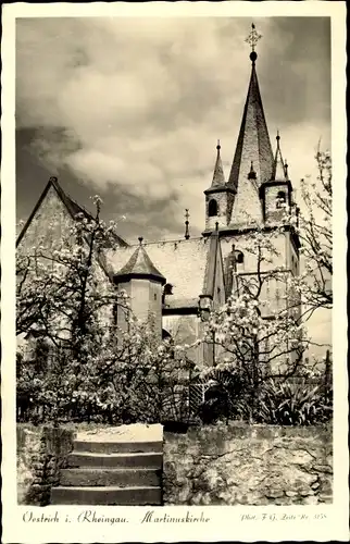 Ak Oestrich Winkel am Rhein Rheingau, Martinuskirche