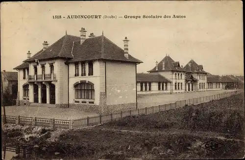 Ak Audincourt Doubs, Groupe Scolaire des Autos