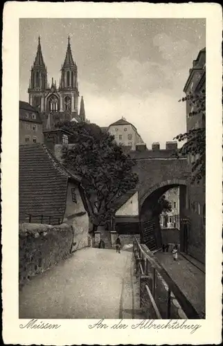 Ak Meißen an der Elbe, An der Albrechtsburg