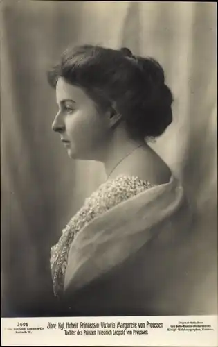 Ak Prinzessin Victoria Margarete von Preußen, Tochter des Prinzen Friedrich Leopold, Portrait