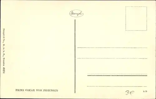 Ak Oskar Prinz von Preußen, Portrait in Uniform