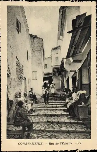 Ak Constantine Algerien, Rue de l'Echelle