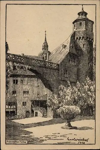 Künstler Ak Steinbach Michelstadt im Odenwald, Schloss Fürstenau