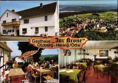 Ak Hering Otzberg im Odenwald, Gasthof zur Krone, Ort