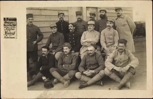 Foto Ak Französische Soldaten in Uniformen, Gruppenaufnahme, I WK