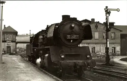 Foto Ak Nossen in Sachsen, Lokomotive 50 3581-1