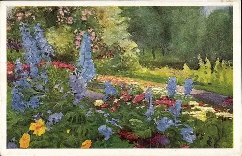 Künstler Ak Wilh. Volz, Karlsruhe in Baden, Stadtgarten