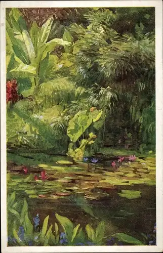 Künstler Ak Wilh. Volz, Karlsruhe in Baden, Stadtgarten