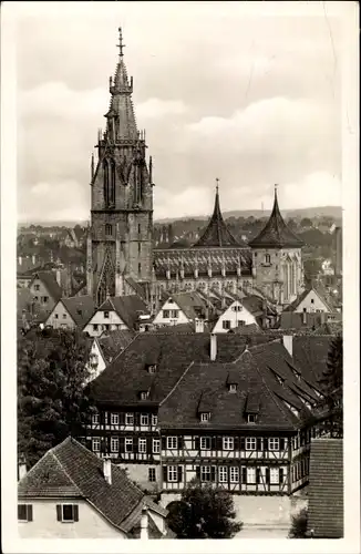 Ak Reutlingen in Württemberg, Teilansicht mit Marienkirche