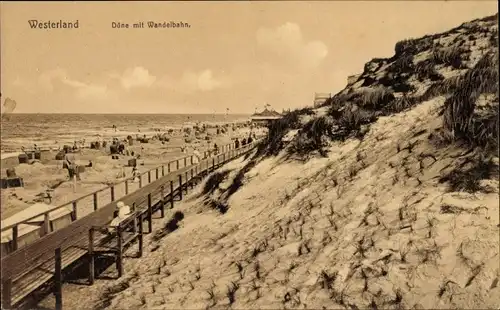 Ak Westerland auf Sylt, Düne mit Wandelbahn