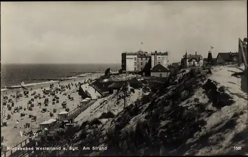 Ak Westerland auf Sylt, Strandpartie, Dünen