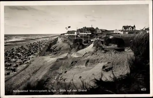 Ak Wenningstedt Braderup auf Sylt, Strand, Dünen