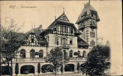 Ak Hof an der Saale Oberfranken Bayern, Theresienstein