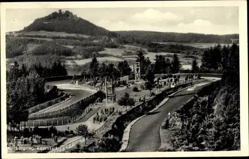 Ak Nürburg im Kreis Ahrweiler Rheinland Pfalz, Karussell, Berg