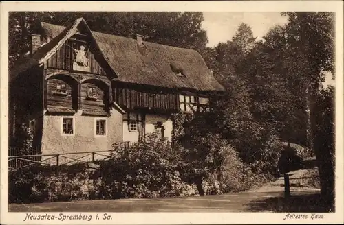 Ak Neusalza Spremberg in Sachsen, ältestes Haus