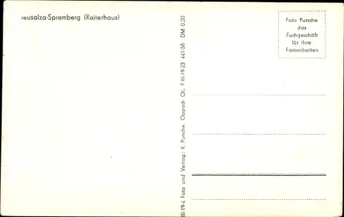 Ak Neusalza Spremberg in Sachsen,, Reiterhaus, Fachwerk