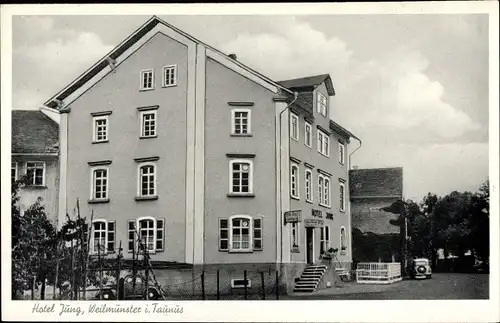 Ak Weilmünster im Taunus Hessen, Hotel Jung