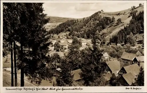Ak Rohrbach in Thüringen, Blick zur Hermannshöhe, Ort
