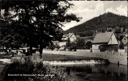 Ak Sitzendorf in Thüringen, Partie am Wehr