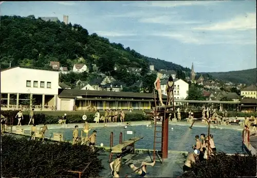 Ak Biedenkopf an der Lahn, Schwimmbad