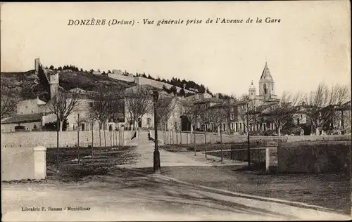 Ak Donzere Drôme, Vue generale prise de l'Avenue de la Gare