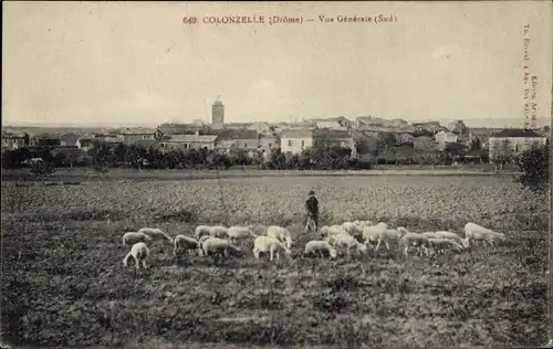 Ak Colonzelle Drôme, Vue Generale