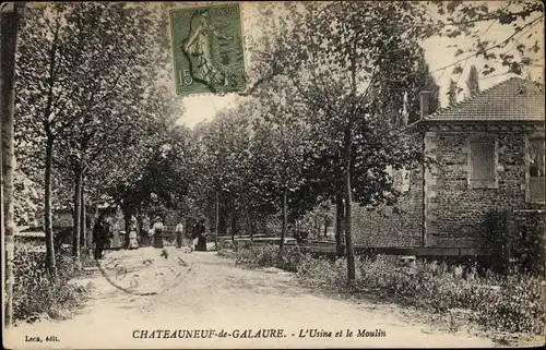 Ak Châteauneuf de Galaure Drôme, L'Usine et le Moulin