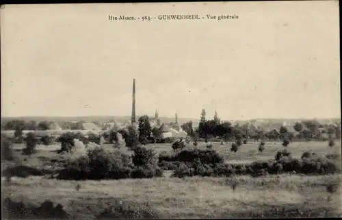 Ak Guewenheim Gewenheim Elsass Haut Rhin, Gesamtansicht