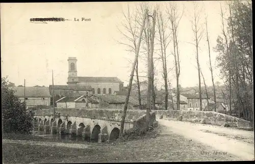 Ak Haironville Lothringen Meuse, Le Pont