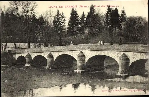 Ak Ligny en Barrois Meuse, Pont des Tanneries