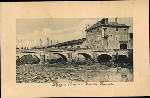 Ak Ligny en Barrois Meuse, Pont des Tanneries