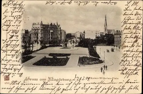 Ak Magdeburg, Kaiser Wilhelm Platz
