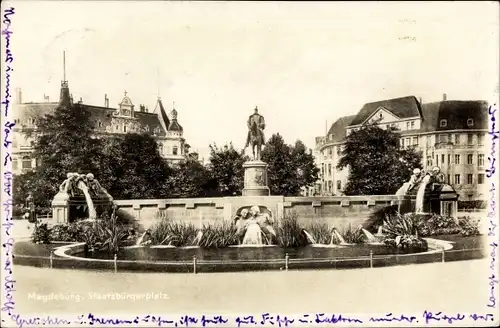 Ak Magdeburg, Staatsbürgerplatz