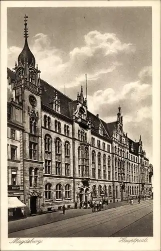 Ak Magdeburg, Hauptpost, Geschäftshaus, Atelier