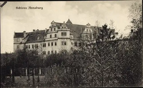 Ak Annaburg Sachsen Anhalt, Blick auf das Schloss