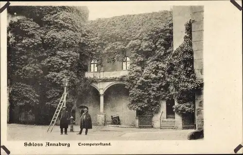 Ak Annaburg Sachsen Anhalt, Schloss, Trompeterstand