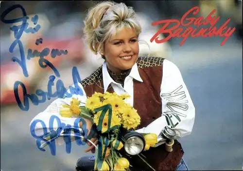 Ak Sängerin Gaby Baginsky, Portrait, Autogramm