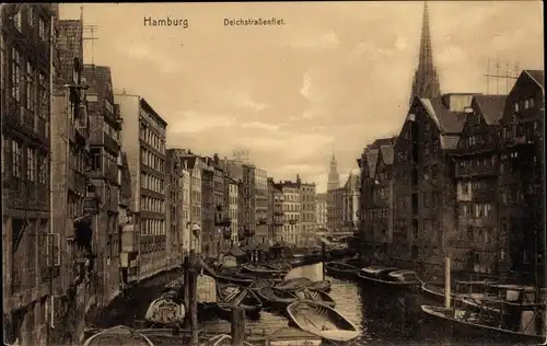 Ak Hamburg Altstadt, Deichstraßenflet