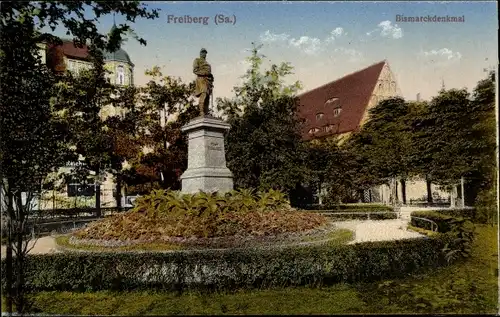 Ak Freiberg in Sachsen, Bismarckdenkmal