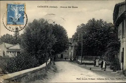 Ak Clérieux Drôme, Avenue des Usines