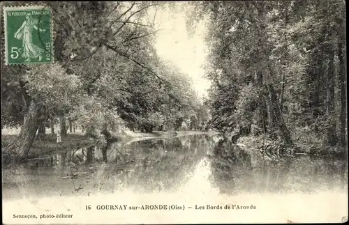 Ak Gournay sur Aronde Oise, Les Bords de l'Aronde