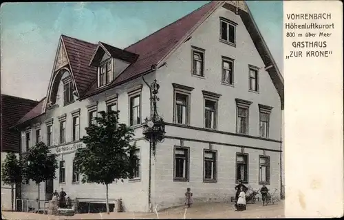 Ak Vöhrenbach im Schwarzwald Baden, Gasthaus Zur Krone