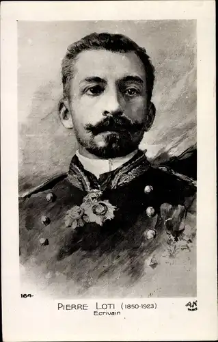 Ak Französischer Schriftsteller und Marineoffizier Pierre Loti, Portrait, Uniform, Orden