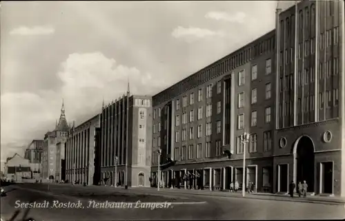 Ak Rostock in Mecklenburg Vorpommern, Neubauten, Langestraße