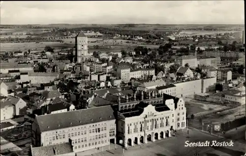 Ak Rostock in Mecklenburg Vorpommern, Stadtübersicht