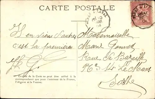 Ak Pierrot decu, Oh bonheur elle m'ecrit